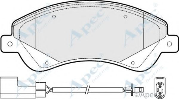 APEC BRAKING - PAD1476 - Комплект тормозных колодок, дисковый тормоз (Тормозная система)