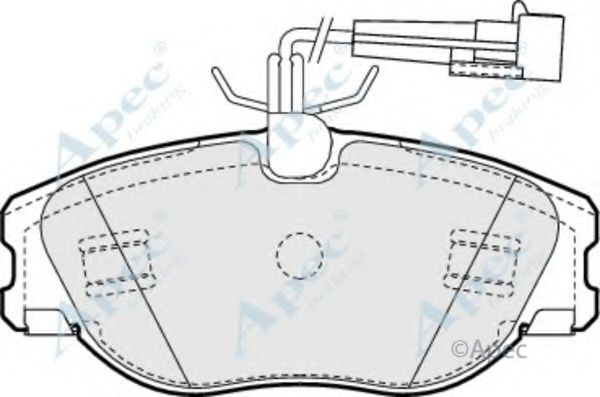 APEC BRAKING - PAD945 - Комплект тормозных колодок, дисковый тормоз (Тормозная система)