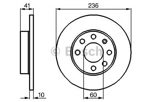 BOSCH - 0 986 478 080 - Тормозной диск (Тормозная система)