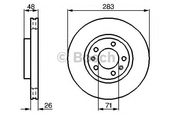 BOSCH - 0 986 478 125 - Тормозной диск (Тормозная система)