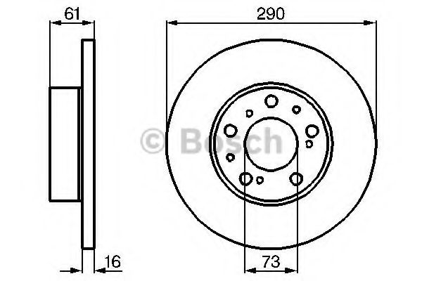 BOSCH - 0 986 478 234 - Тормозной диск (Тормозная система)