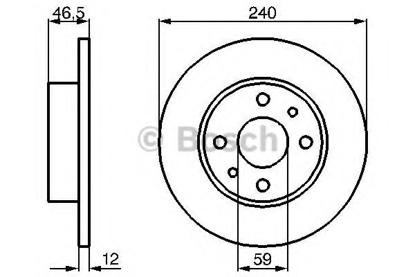 BOSCH - 0 986 478 353 - Тормозной диск (Тормозная система)