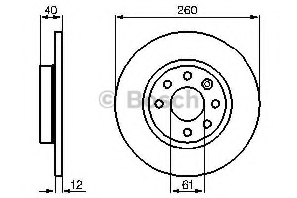 BOSCH - 0 986 478 386 - Тормозной диск (Тормозная система)