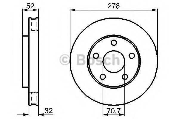 BOSCH - 0 986 478 486 - Тормозной диск (Тормозная система)