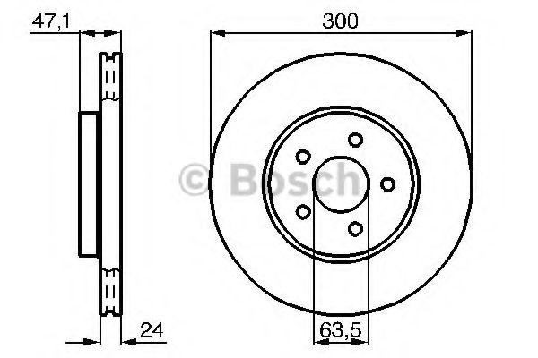 BOSCH - 0 986 478 718 - Тормозной диск (Тормозная система)