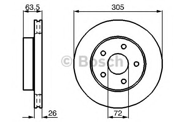 BOSCH - 0 986 478 772 - Тормозной диск (Тормозная система)