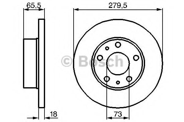 BOSCH - 0 986 478 843 - Тормозной диск (Тормозная система)