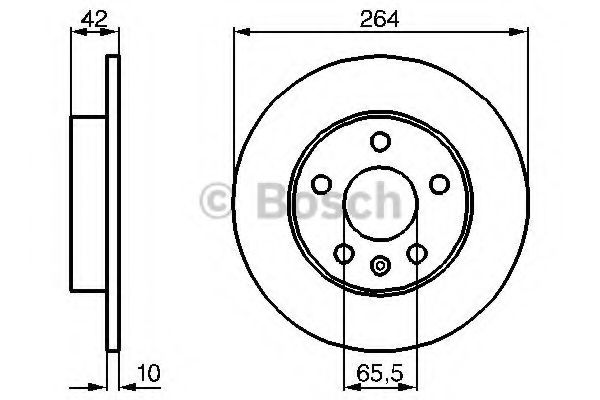 BOSCH - 0 986 478 884 - Тормозной диск (Тормозная система)