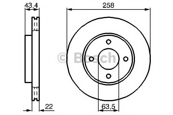 BOSCH - 0 986 478 892 - Тормозной диск (Тормозная система)