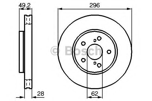 BOSCH - 0 986 478 968 - Тормозной диск (Тормозная система)