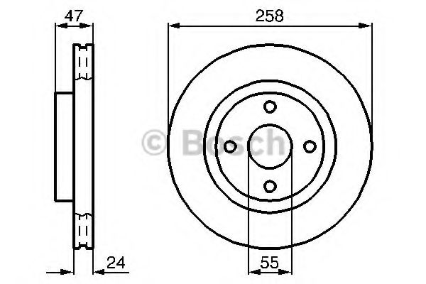 BOSCH - 0 986 478 989 - Тормозной диск (Тормозная система)