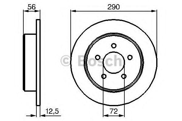 BOSCH - 0 986 479 102 - Тормозной диск (Тормозная система)