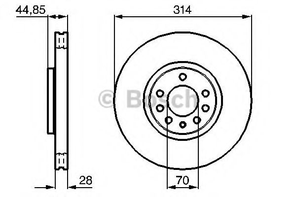 BOSCH - 0 986 479 143 - Тормозной диск (Тормозная система)