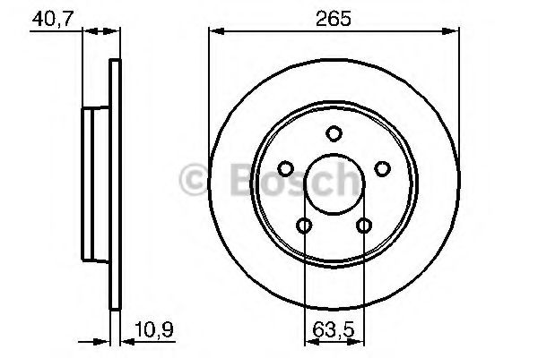 BOSCH - 0 986 479 169 - Тормозной диск (Тормозная система)