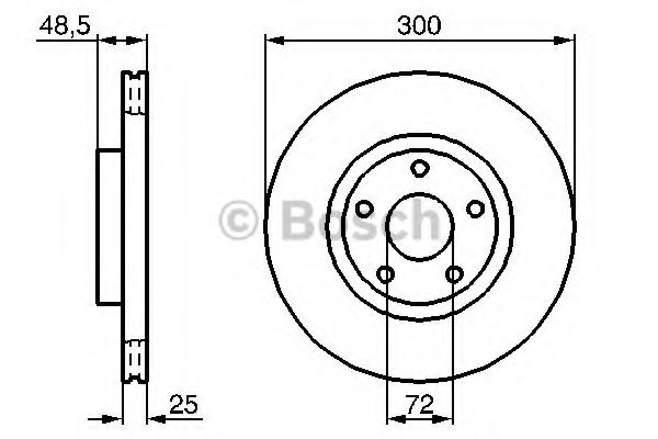 BOSCH - 0 986 479 183 - Тормозной диск (Тормозная система)