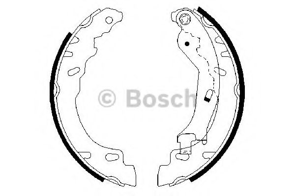 BOSCH - 0 986 487 704 - Комплект тормозных колодок (Тормозная система)