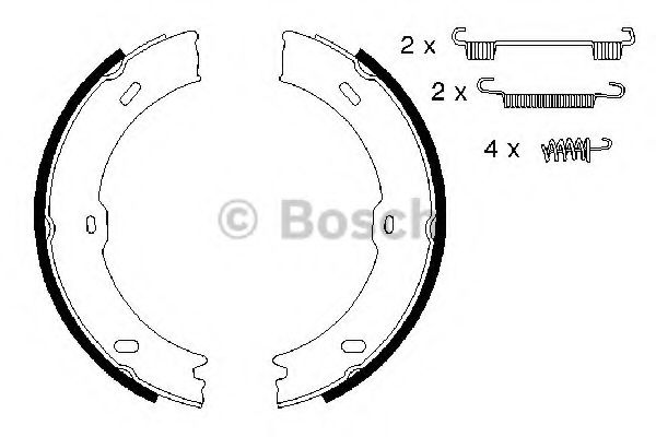 BOSCH - 0 986 487 720 - Комплект тормозных колодок, стояночная тормозная система (Тормозная система)