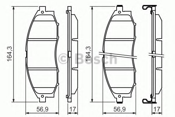 BOSCH - 0 986 494 152 - Комплект тормозных колодок, дисковый тормоз (Тормозная система)