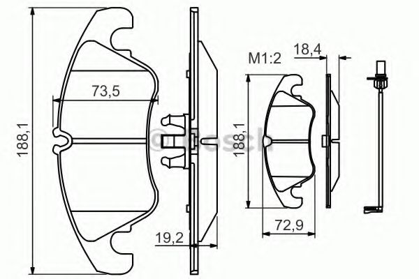 BOSCH - 0 986 494 259 - Комплект тормозных колодок, дисковый тормоз (Тормозная система)