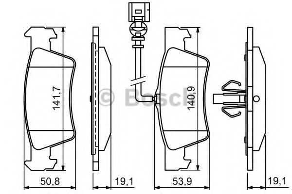 BOSCH - 0 986 494 309 - Комплект тормозных колодок, дисковый тормоз (Тормозная система)