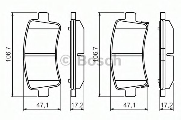 BOSCH - 0 986 494 494 - Комплект тормозных колодок, дисковый тормоз (Тормозная система)