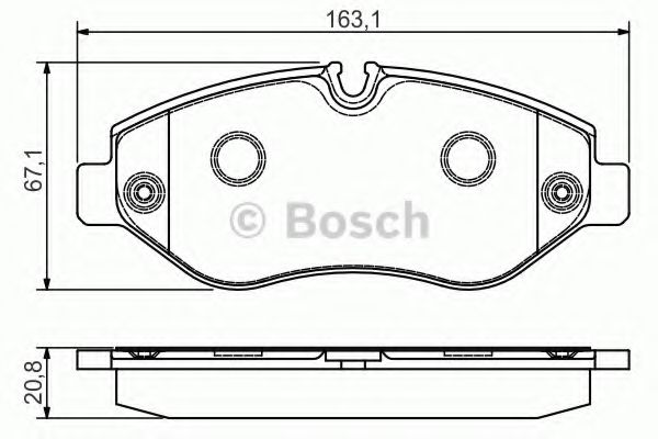 BOSCH - 0 986 495 098 - Комплект тормозных колодок, дисковый тормоз (Тормозная система)