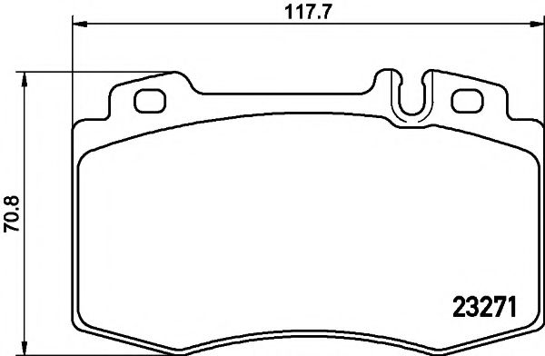 HELLA PAGID - 8DB 355 008-691 - Комплект тормозных колодок, дисковый тормоз (Тормозная система)