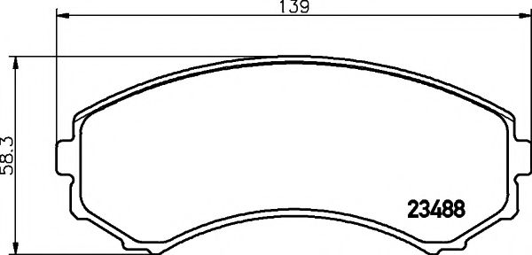 HELLA PAGID - 8DB 355 009-461 - Комплект тормозных колодок, дисковый тормоз (Тормозная система)