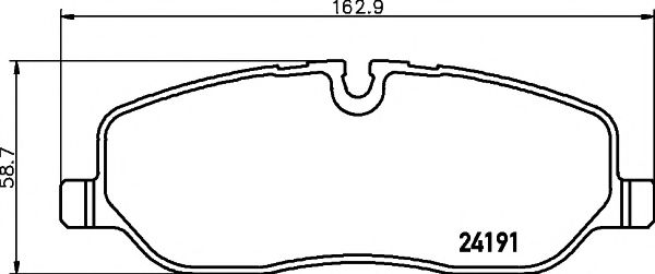 HELLA PAGID - 8DB 355 011-971 - Комплект тормозных колодок, дисковый тормоз (Тормозная система)