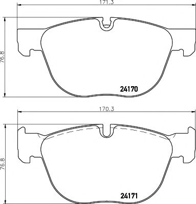 HELLA PAGID - 8DB 355 012-541 - Комплект тормозных колодок, дисковый тормоз (Тормозная система)