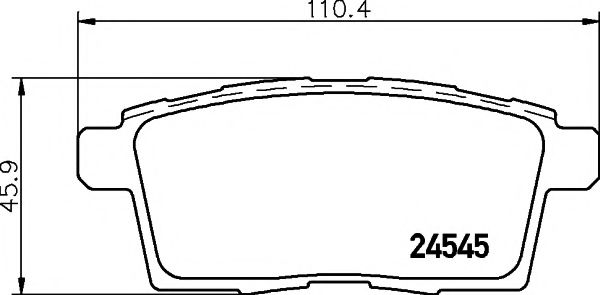 HELLA PAGID - 8DB 355 013-261 - Комплект тормозных колодок, дисковый тормоз (Тормозная система)