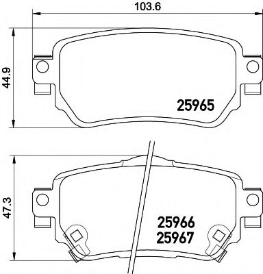 HELLA PAGID - 8DB 355 021-491 - Комплект тормозных колодок, дисковый тормоз (Тормозная система)