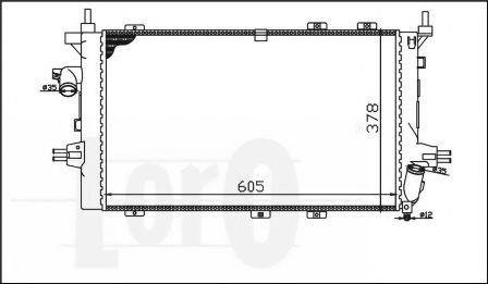 LORO - 037-017-0069 - Радиатор, охлаждение двигателя (Охлаждение)