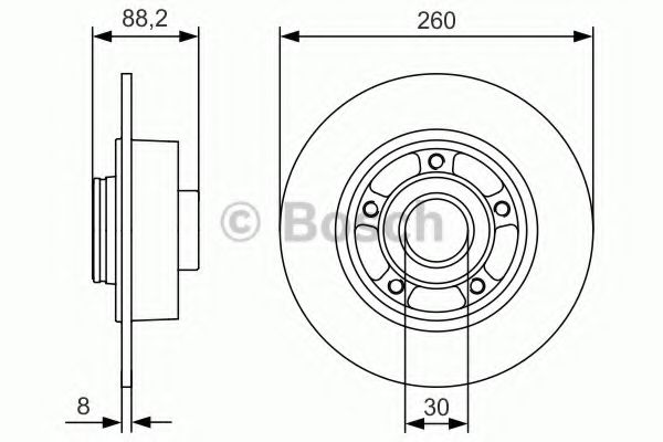 BOSCH - 0 986 479 C88 - Тормозной диск (Тормозная система)