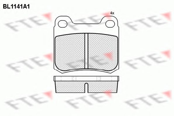 FTE - BL1141A1 - Комплект тормозных колодок, дисковый тормоз (Тормозная система)