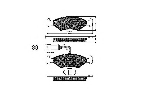 SPIDAN - 30944 - Комплект тормозных колодок, дисковый тормоз