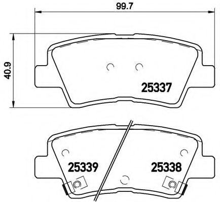 BREMBO - P 30 067 - Комплект тормозных колодок, дисковый тормоз (Тормозная система)