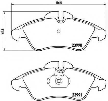 BREMBO - P 50 080 - Комплект тормозных колодок, дисковый тормоз (Тормозная система)