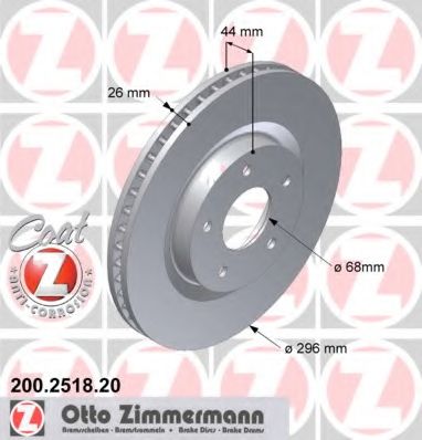 ZIMMERMANN - 200.2518.20 - Тормозной диск (Тормозная система)