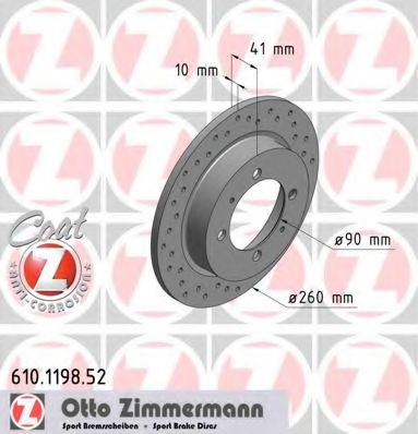 ZIMMERMANN - 610.1198.52 - Тормозной диск (Тормозная система)