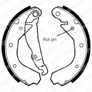 DELPHI - LS1307 - Комплект тормозных колодок (Тормозная система)