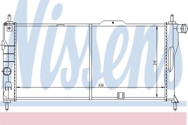 NISSENS - 632731 - Радиатор, охлаждение двигателя (Охлаждение)