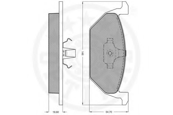 OPTIMAL - 10172 - Комплект тормозных колодок, дисковый тормоз (Тормозная система)