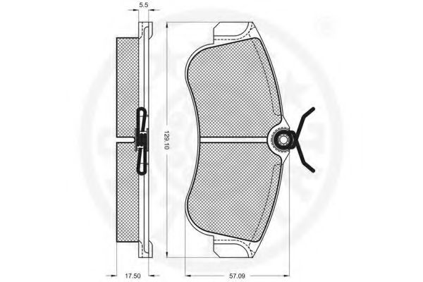 OPTIMAL - 9689 - Комплект тормозных колодок, дисковый тормоз (Тормозная система)