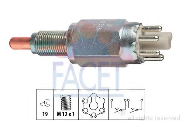 FACET - 7.6243 - Выключатель, фара заднего хода (Освещение)