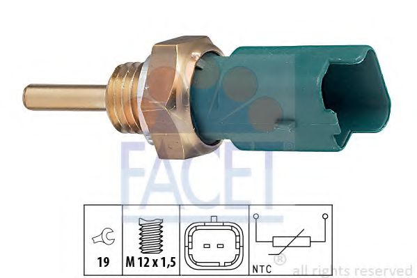 FACET - 7.3261 - Датчик, температура охлаждающей жидкости (Охлаждение)