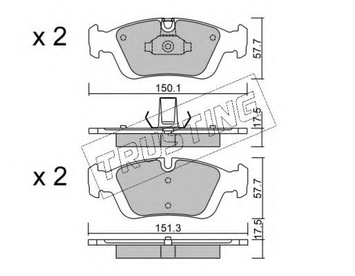 TRUSTING - 321.0 - Комплект тормозных колодок, дисковый тормоз (Тормозная система)