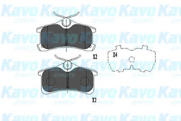 KAVO PARTS - KBP-9017 - Комплект тормозных колодок, дисковый тормоз (Тормозная система)