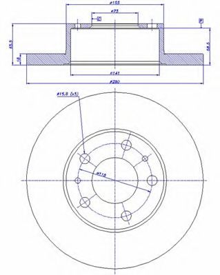 CAR - 142.172 - Тормозной диск (Тормозная система)