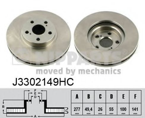 NIPPARTS - J3302149HC - Тормозной диск (Тормозная система)